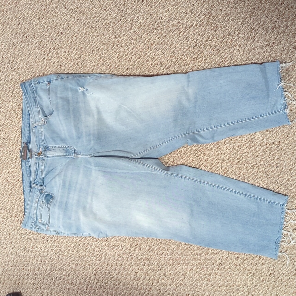 Torrid Plus Size Crop Boyfriend Vintage Stretch Size 22 - Light Blue Denim